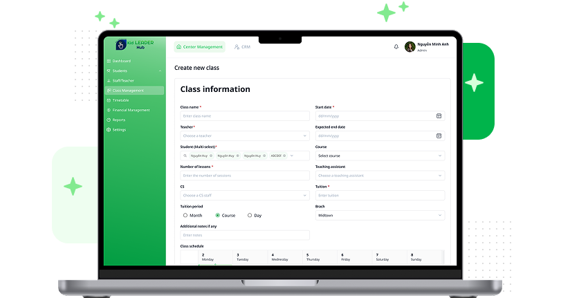KLH.CRM Dashboard on a Macbook